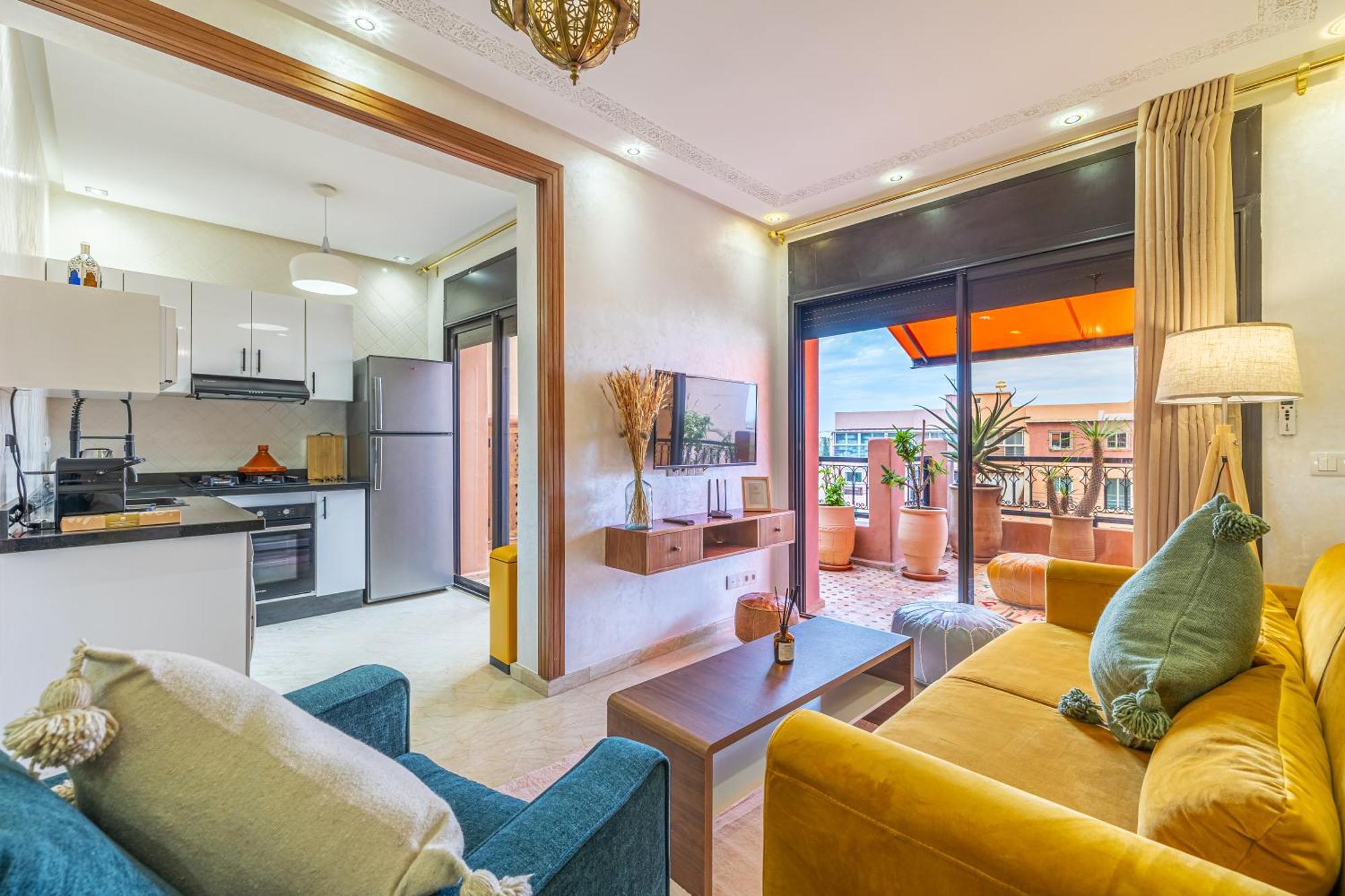 Le Jasmin - Appartement Authentique A Gueliz Marrakesh Ngoại thất bức ảnh